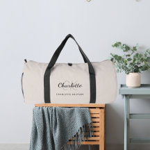 Beige graue Monogramm-Initialen Name modern
