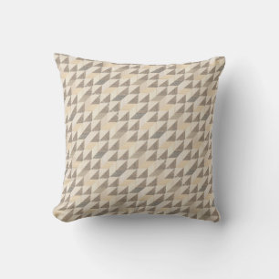 Beige, graue, rhombisch strukturierte Muster. Tabl Kissen