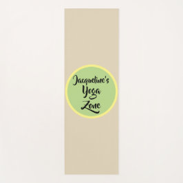 Beige Green Circle Yoga Yogamatte