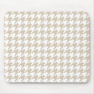 Beige Hahnentrittmuster-Muster Mousepad