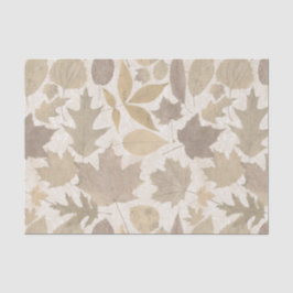 Beige Herbst-Blätter mit Damast Seidenpapier