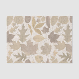 Beige Herbst-Blätter mit Damast Seidenpapier