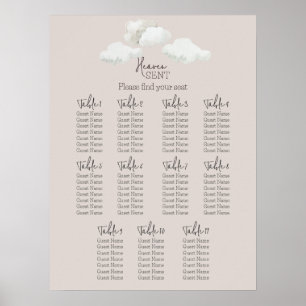 Beige Himmel Geschlecht Enthüllung Sitzordnung Poster