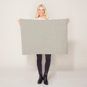 Beige Hintergrundfarbe mit kleinen Quadraten Fleecedecke