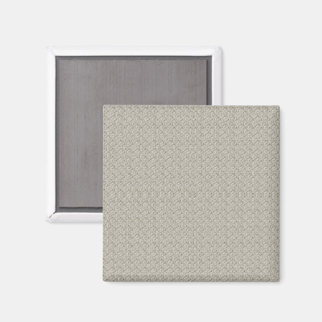 Beige Hintergrundfarbe mit kleinen Quadraten Magnet (Vorderseite/Rückseite)