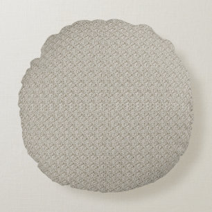 Beige Hintergrundfarbe mit kleinen Quadraten Rundes Kissen
