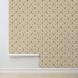 Beige Honigbiene Französisches Landhaus Vintage Ru Tapete