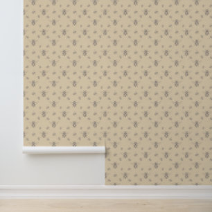 Beige Honigbiene Französisches Landhaus Vintage Ru Tapete
