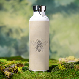 Beige Honigbiene Französisches Landhaus Vintage Ru Trinkflasche