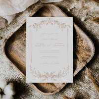 Beige Hütte Hochzeitskarte Tan Einladung