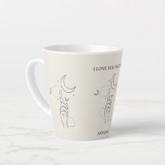 Beige I Liebe Sie auf den Mond Tasse Latte Cup