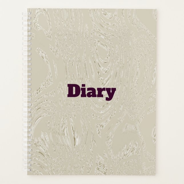 Beige Ice Diary Spiral Notebook Planer (Vorderseite)