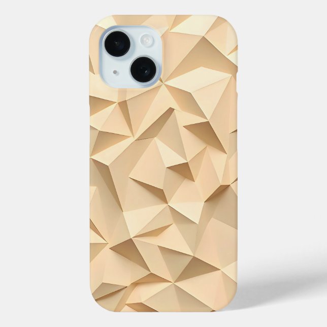 Beige iPhone-Hülle Minimalistisches 3D-Design Case-Mate iPhone Hülle (Rückseite)