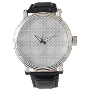 Beige islamische geometrische Muster Armbanduhr
