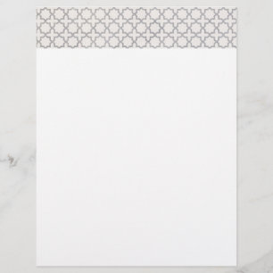Beige islamische geometrische Muster Briefbogen