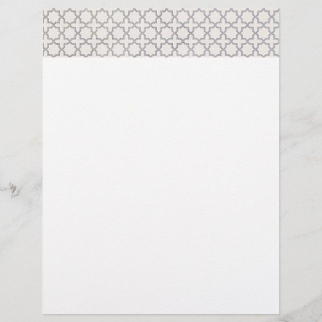 Beige islamische geometrische Muster Briefbogen (Vorderseite)