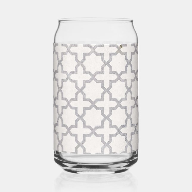 Beige islamische geometrische Muster Dosenglas (Vorderseite)
