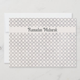 Beige islamische geometrische Muster Feiertagskarte