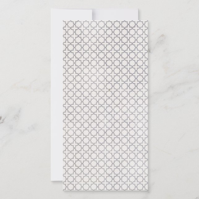 Beige islamische geometrische Muster Feiertagskarte (Vorderseite)