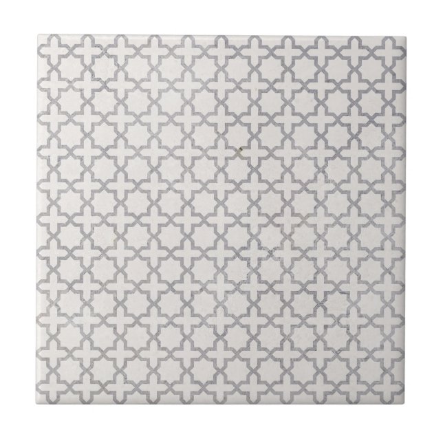 Beige islamische geometrische Muster Fliese (Vorderseite)