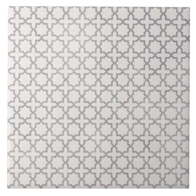 Beige islamische geometrische Muster Fliese (Vorderseite)
