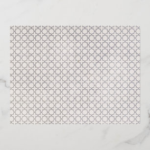 Beige islamische geometrische Muster Folie Einladungspostkarte