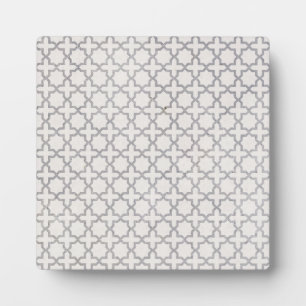 Beige islamische geometrische Muster Fotoplatte