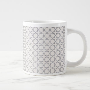 Beige islamische geometrische Muster Jumbo-Tasse