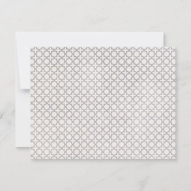Beige islamische geometrische Muster Karte (Vorderseite)
