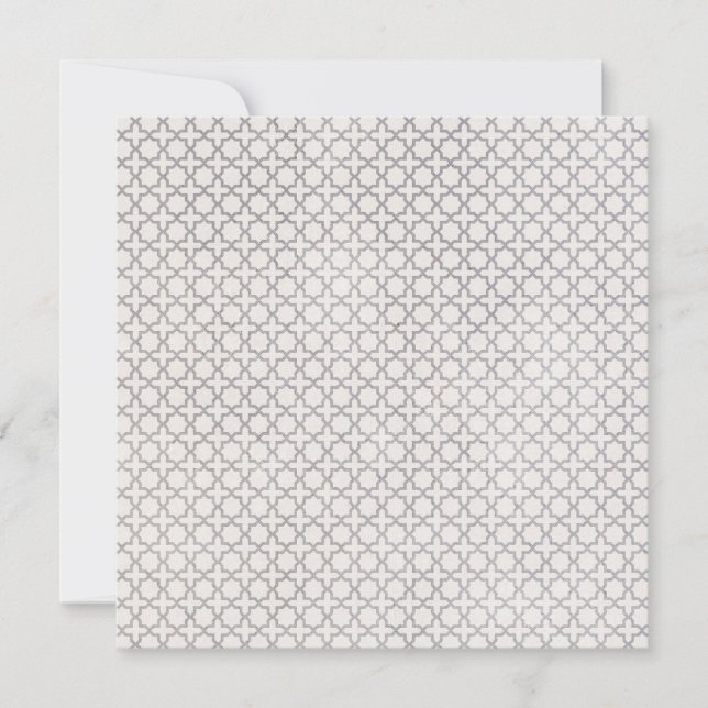 Beige islamische geometrische Muster Karte (Vorderseite)