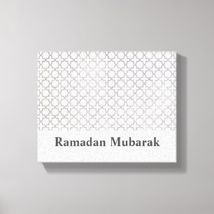 Beige islamische geometrische Muster Leinwanddruck