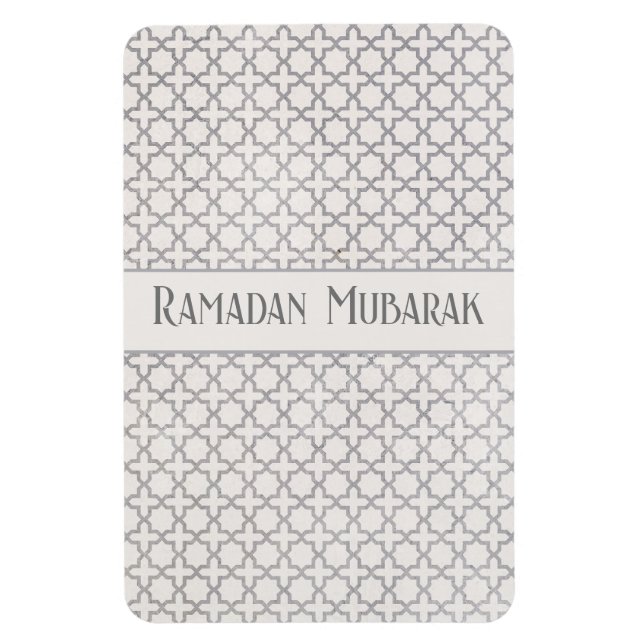 Beige islamische geometrische Muster Magnet (Vertikal)
