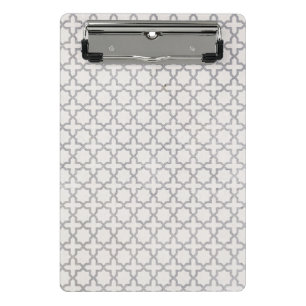 Beige islamische geometrische Muster Mini Klemmbrett