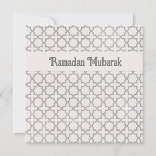 Beige islamische geometrische Muster Mitteilungskarte