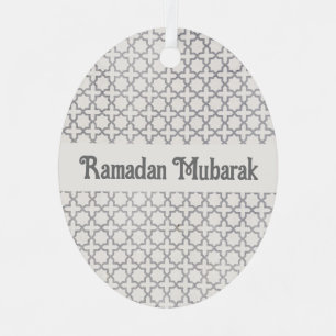 Beige islamische geometrische Muster Ornament Aus Metall