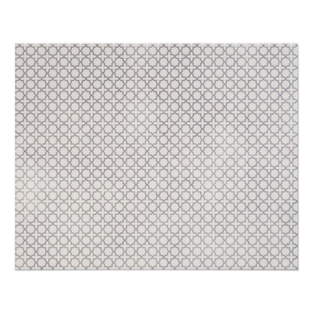 Beige islamische geometrische Muster Poster (Vorderseite)