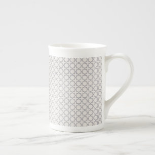 Beige islamische geometrische Muster Prozellantasse