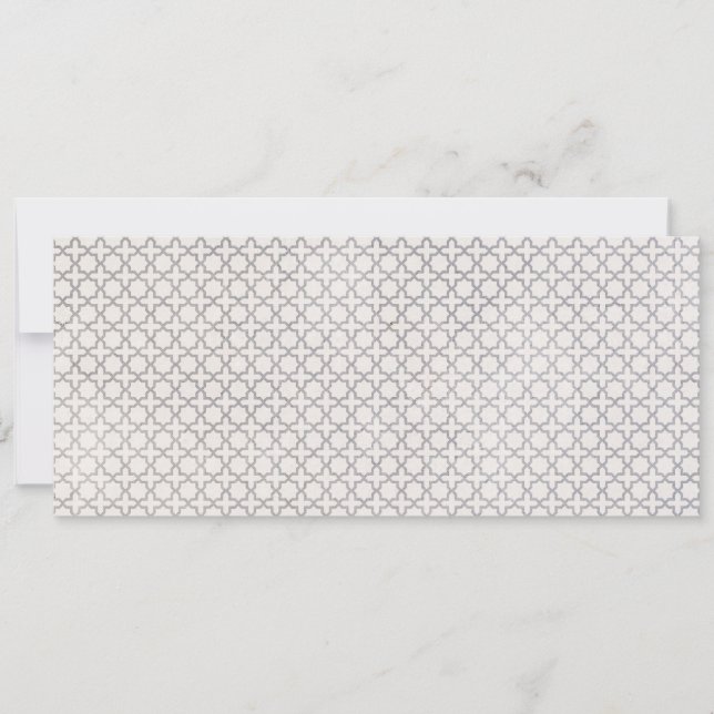 Beige islamische geometrische Muster Save The Date (Vorderseite)