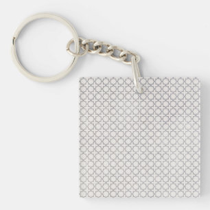 Beige islamische geometrische Muster Schlüsselanhänger
