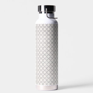 Beige islamische geometrische Muster Trinkflasche