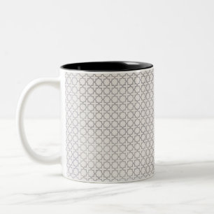 Beige islamische geometrische Muster Zweifarbige Tasse