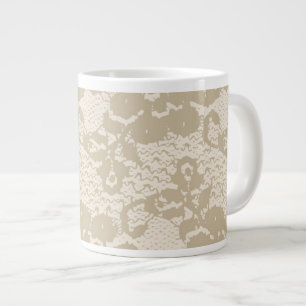Beige Jumbo-Tasse