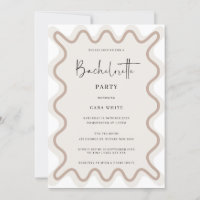 Beige Junggeselinnen-Abschied an der weißen Grenze