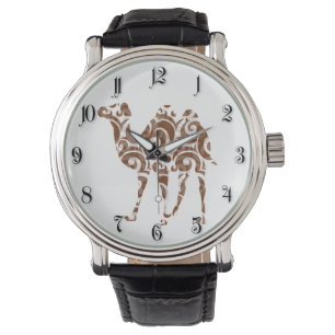Beige Kamel Armbanduhr