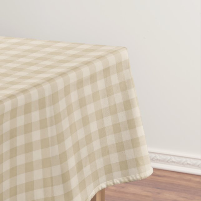Beige Karo-Tischdecke Tischdecke (Beispiel)