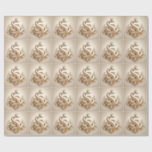 Beige Kristallschlangenkronenanhänger Kunst Geschenkpapier