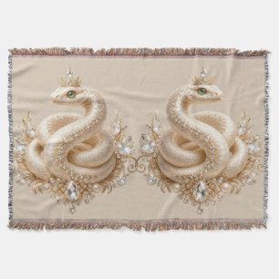 Beige Kristallschlangenkronenhalskette Kunst Decke