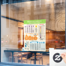 Beige Küche Kochanweisungen Umrechnung Backen Fensteraufkleber