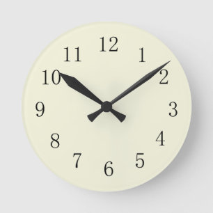 Beige Küchenmauer Runde Wanduhr