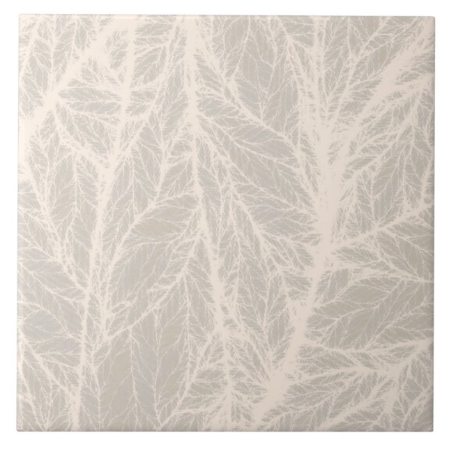 Beige Leaf Texture Keramik Tile Fliese (Vorderseite)
